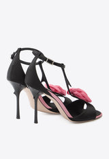Roger Vivier Rose Vivier 100 Satin Sandals Black RVW79743730-UVM-89ID