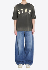 Golden Goose DB Star Print Vintage T-shirt Black GUP01873W-P002419-60666