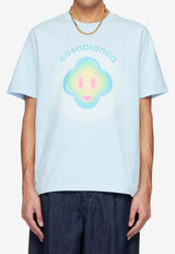 Casablanca Airbrush Smiley Print T-shirt Blue SP26JTS001--09