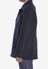 Gucci Double-Breasted Wool Coat Blue 814502-Z8BW4-4504