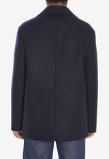 Gucci Double-Breasted Wool Coat Blue 814502-Z8BW4-4504