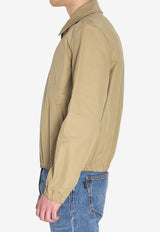 AMI PARIS Ami De Coeur Zip Jacket Beige HJK884-C00132-A036