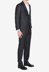 Lardini Single-Breasted Wool-Blend Suit Blue PA6301E-PAIF66417-850