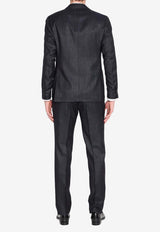 Lardini Single-Breasted Wool-Blend Suit Blue PA6301E-PAIF66417-850