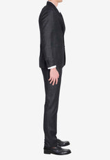 Lardini Single-Breasted Wool-Blend Suit Blue PA6301E-PAIF66417-850