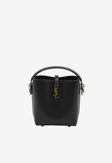 Saint Laurent Mini Le 37 Leather Bucket Bag Black 765870-2R20W-1000