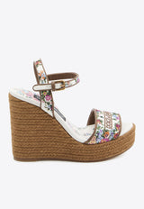 Dolce & Gabbana 90 Floral Print Wedge Sandals Multicolor CZ0318-A6483-8V135