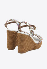 Dolce & Gabbana 90 Floral Print Wedge Sandals Multicolor CZ0318-A6483-8V135