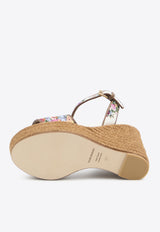Dolce & Gabbana 90 Floral Print Wedge Sandals Multicolor CZ0318-A6483-8V135