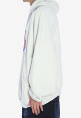 Balenciaga Planet Earth Hooded Sweatshirt White 803265-TRVD1-9012