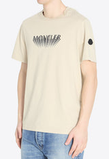 Moncler Logo Print Crewneck T-shirt Beige L10918C00022-89AYW-216