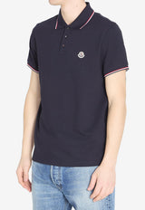 Moncler Logo Patch Cotton Pique Polo T-shirt Navy L10918A70300-84556-77X
