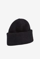 Jacquemus Gros Grain Ribbed Knit Beanie Black ACU00666A-K00227-990