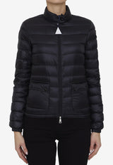 Moncler Lans Logo Patch Down Jacket Black L10931A10100-53048-999