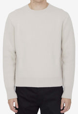 Lanvin Wool-Blend Crewneck Sweater White RM-PO0011-K400-A23--030