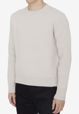 Lanvin Wool-Blend Crewneck Sweater White RM-PO0011-K400-A23--030