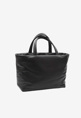 Saint Laurent Embossed Logo Nappa Leather Tote Bag Black 756269-AACIW-1000