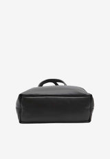 Saint Laurent Embossed Logo Nappa Leather Tote Bag Black 756269-AACIW-1000