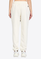 Moncler Grenoble Logo Embroidered Track Pants Ivory L10988H00002-89BC9-031