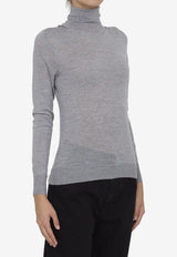 Saint Laurent Wool High-Neck Sweater Gray 800713-Y76HF-1160