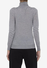 Saint Laurent Wool High-Neck Sweater Gray 800713-Y76HF-1160