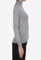 Saint Laurent Wool High-Neck Sweater Gray 800713-Y76HF-1160