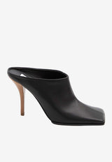Alaïa 90 Square-Toe Mules in Nappa Leather Black AA3M2015I106--999