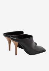 Alaïa 90 Square-Toe Mules in Nappa Leather Black AA3M2015I106--999