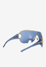Gucci Frameless Mask Sunglasses Blue 865675-J1691-8040