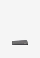 Valentino VLogo Hammered Leather Cardholder Black 8Y2P0AP4-UAG-0NO