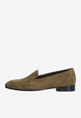 The Row Adam Suede Loafers Brown F1801-L303-MCD