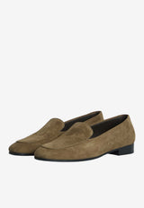 The Row Adam Suede Loafers Brown F1801-L303-MCD