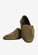 The Row Adam Suede Loafers Brown F1801-L303-MCD