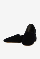 The Row Velvet Ponti Ballet Flats Black F1782-W24-BLK