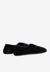 The Row Velvet Ponti Ballet Flats Black F1782-W24-BLK