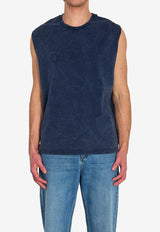 Off-White Bookish Sleeveless Washed T-shirt Blue OMAC02FS26-JER001-4001