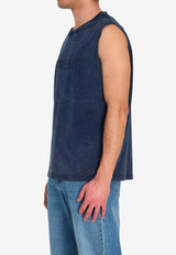 Off-White Bookish Sleeveless Washed T-shirt Blue OMAC02FS26-JER001-4001