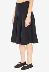 Alaïa A-line Knit Skirt Black AA9J2418K115B--995