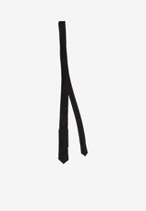 Saint Laurent Monogram Silk Tie Black 827975-3Y002-1060