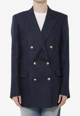 Tagliatore Double-Breasted Buttoned Blazer Blue JJASMINE-340021-387