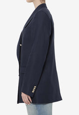 Tagliatore Double-Breasted Buttoned Blazer Blue JJASMINE-340021-387