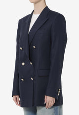 Tagliatore Double-Breasted Buttoned Blazer Blue JJASMINE-340021-387