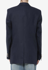 Tagliatore Double-Breasted Buttoned Blazer Blue JJASMINE-340021-387