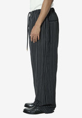 Willy Chavarria Toluca Striped Pants Black WCBTM0087--076
