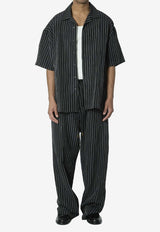 Willy Chavarria Toluca Striped Pants Black WCBTM0087--076