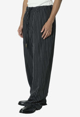 Willy Chavarria Toluca Striped Pants Black WCBTM0087--076