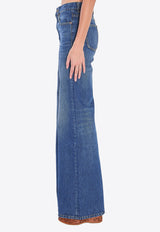 Chloé Wide-Leg Faded Jeans Blue CH25ADP42251--427