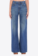 Chloé Wide-Leg Faded Jeans Blue CH25ADP42251--427