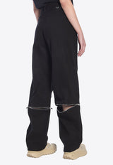 Moncler X Willow Smith Baggy Zipped Pants Black 2A0001-M5014-999