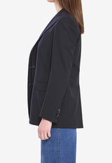 Tagliatore Single-Breasted Bi-Stretch Wool Blazer Black JBERTHA-1900043-N098